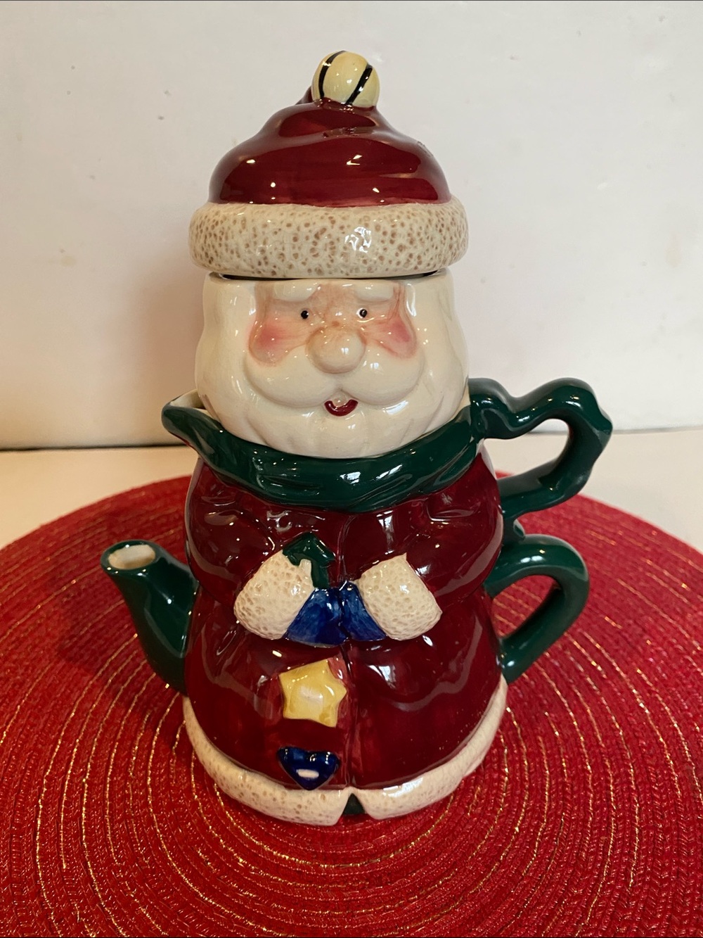 Vintage Bella Casa by Ganz Ceramic Santa Tea Service